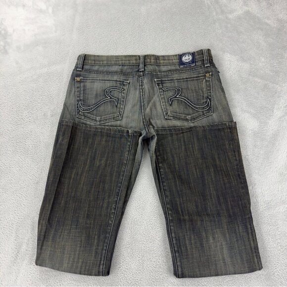 Rock & Republic Women's Sz 30x30 Distressed Five Pocket Denim Jeans Embroidered - Picture 14 of 14